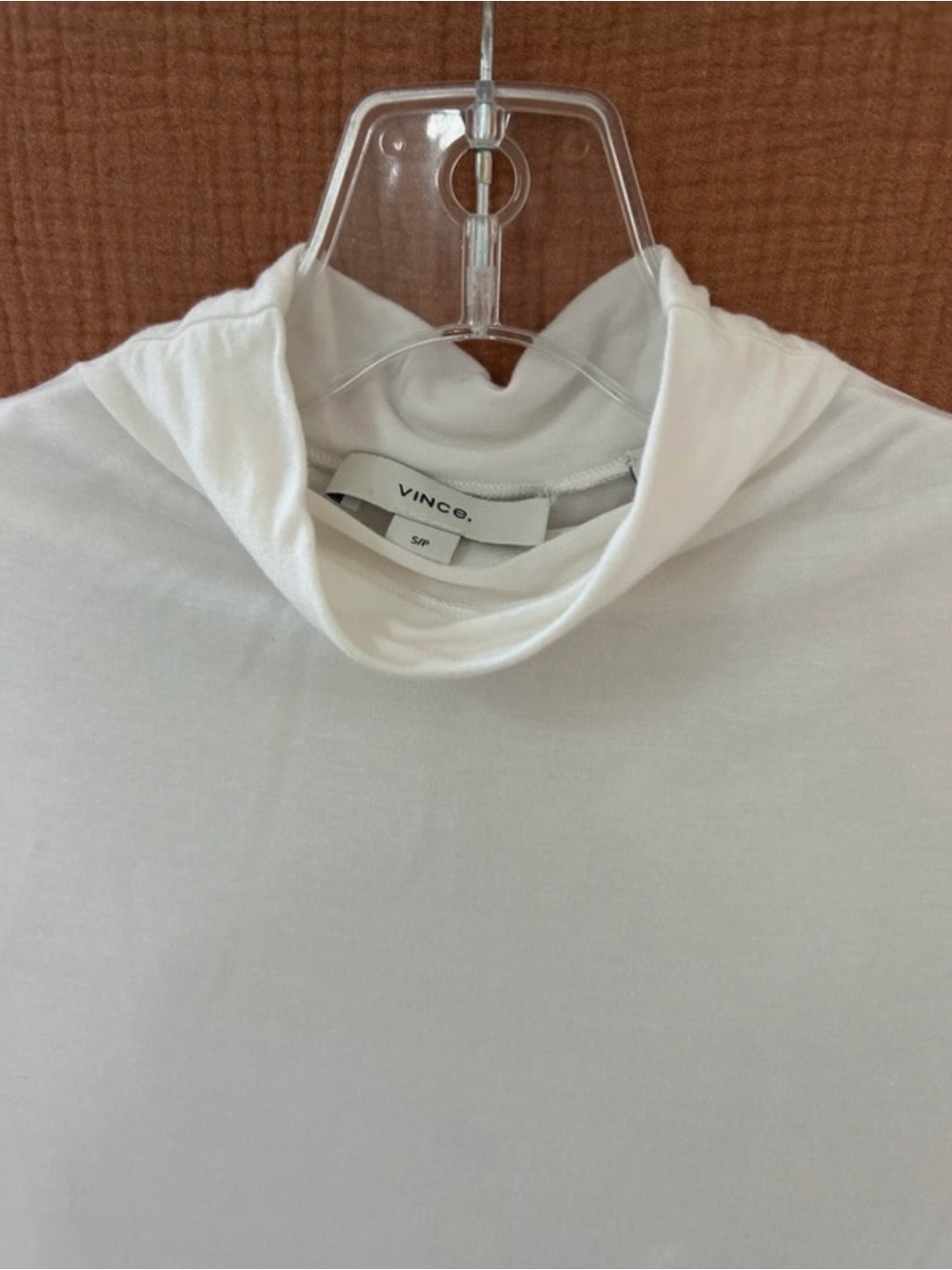 Vince White Short-sleeve Lightweight Turtleneck